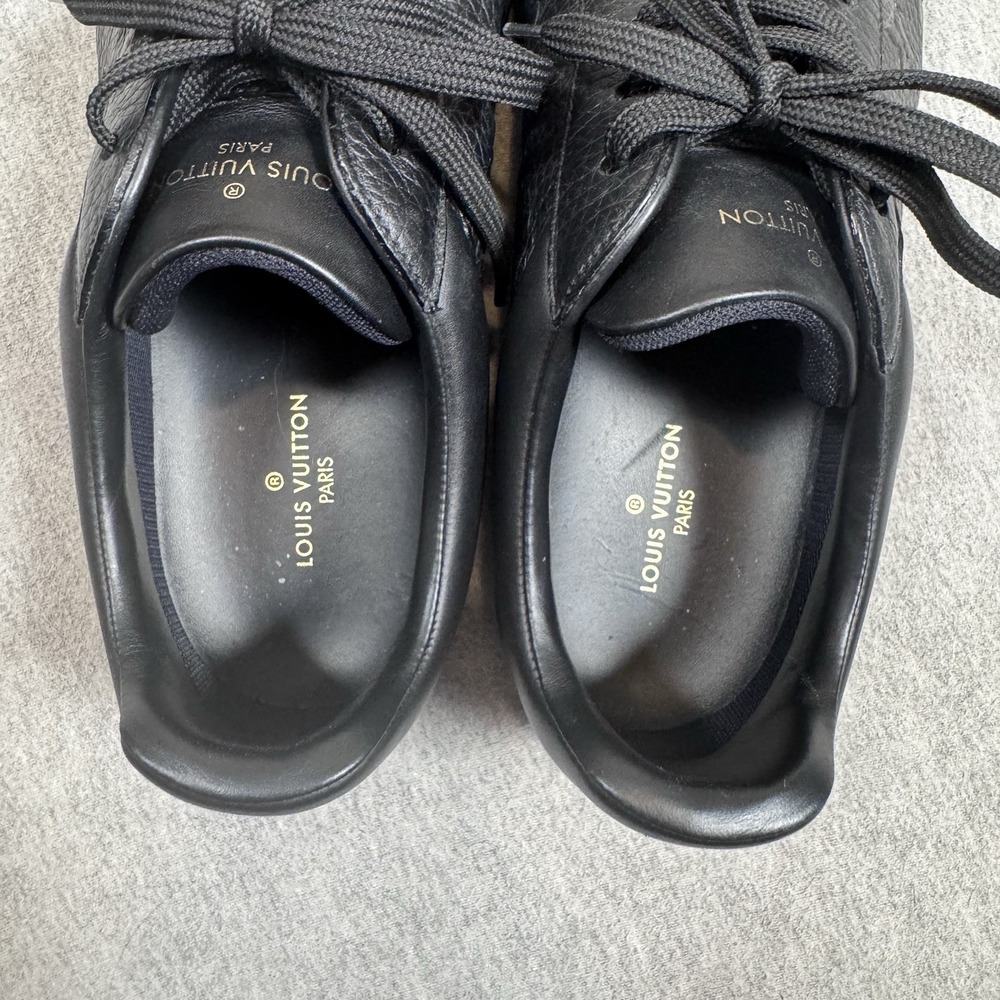 LOUIS VUITTON Luxembourg Monogram Shoes Black Mens Size US 9.5 Sneakers - Picture 15 of 16